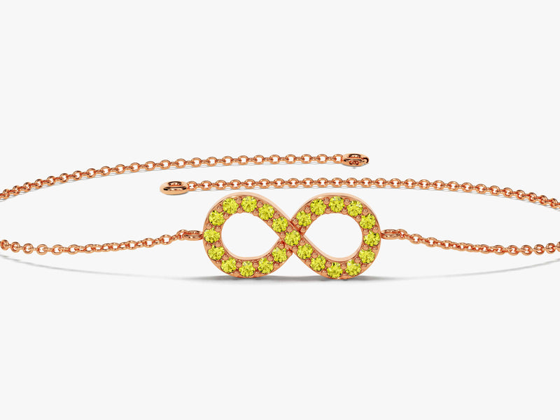 Infinity Birthstone Bracelet - Gold Vermeil