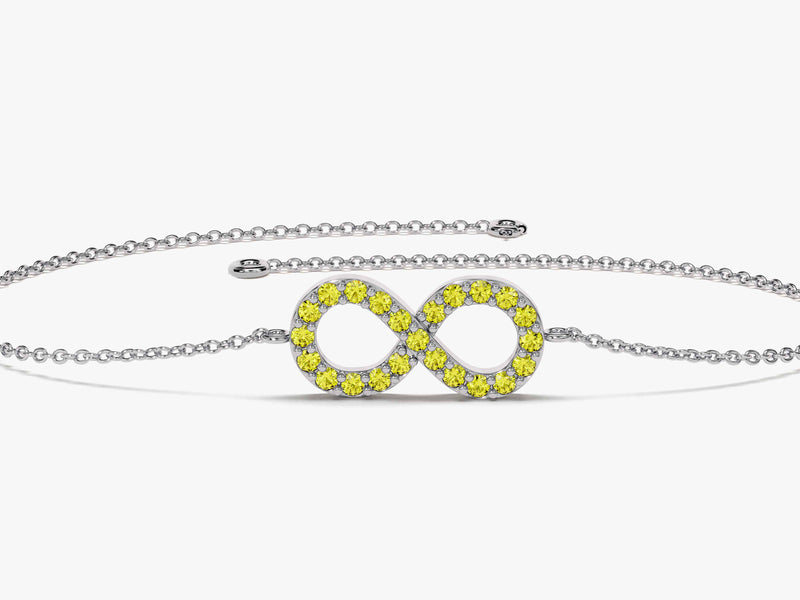 Infinity Birthstone Bracelet - Gold Vermeil