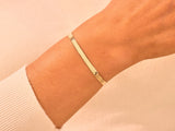 14k Yellow Gold 4.5mm Herringbone Chain Bracelet