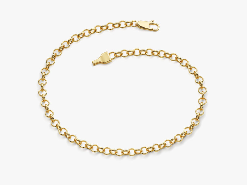 14k Yellow Gold 3.0mm Rolo Chain Bracelet