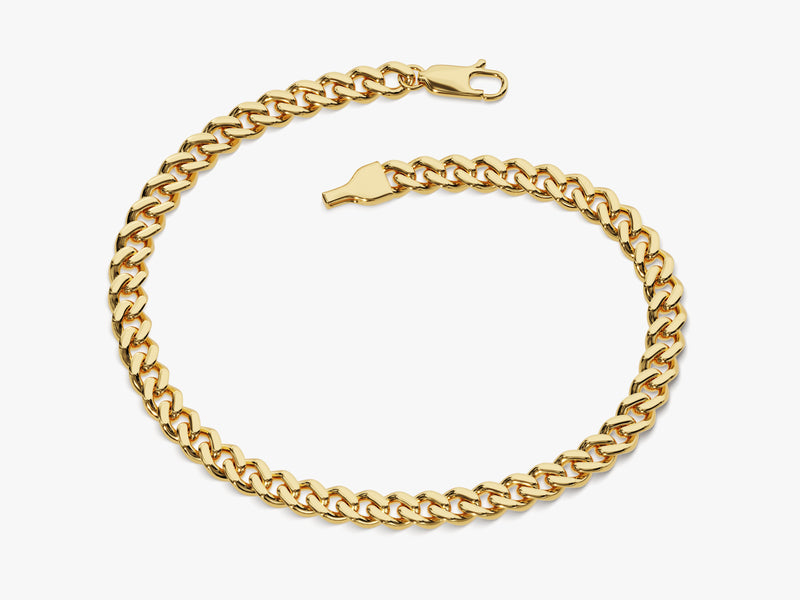 14k Yellow Gold 5.0mm Cuban Curb Chain Bracelet