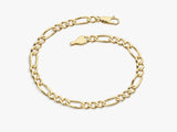 14k Yellow Gold 5.0mm Figaro Chain Bracelet