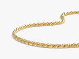 14k Yellow Gold 2.0mm Rope Chain Bracelet