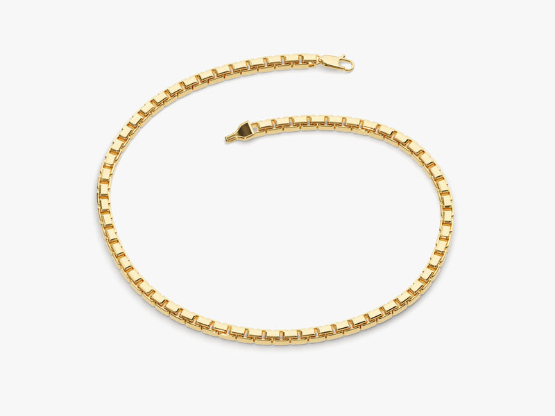 14k Yellow Gold 1.5mm Box Chain Bracelet