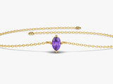 Oval Cut Multi-Stone Birthstone Bracelet in 14k Solid Gold