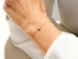 Milgrain Pear Cut Multi-Stone Birthstone Bracelet in 14k Solid Gold