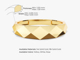 14k Solid Gold Faceted Ring