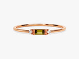 Bagutte Cut Birthstone Ring - Gold Vermeil