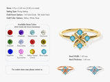 Dainty Cross Birthstone Ring - Gold Vermeil