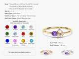 Cluster Birthstone Ring in 14k Solid Gold