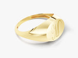 14k Solid Gold Oval Signet Ring