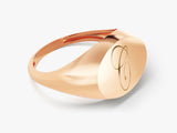 14k Solid Gold Oval Signet Ring