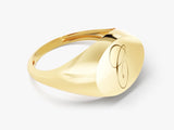 14k Solid Gold Oval Signet Ring