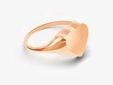 14k Solid Gold Heart Signet Ring