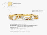 Marquise and Round Cluster Diamond Wedding Band