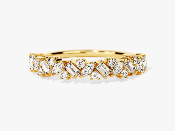 Multi-Cut Cluster Diamond Wedding Band