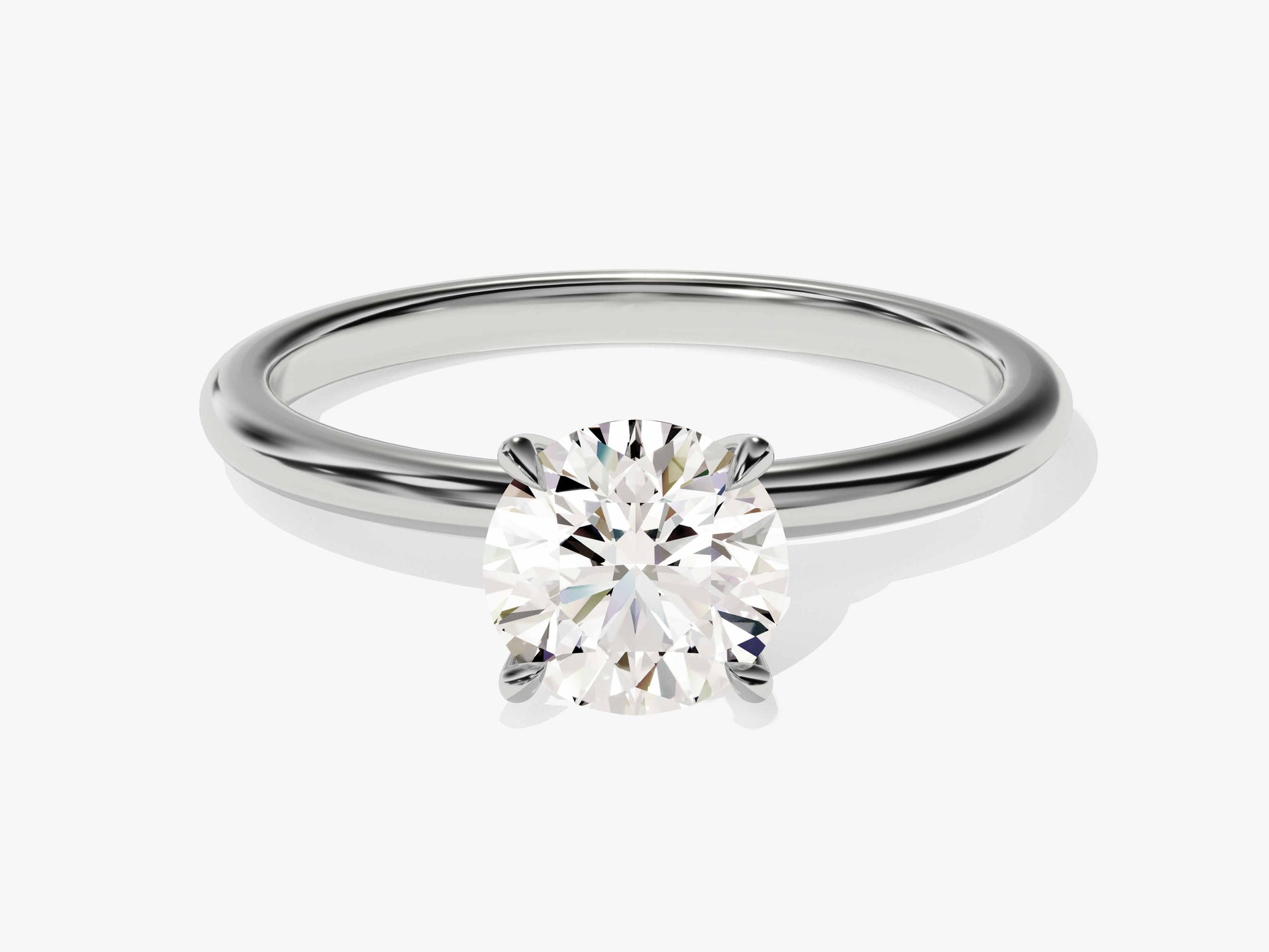 4-Prong Solitaire Round Cut Lab Grown Diamond Engagement Ring (1.00 CT)