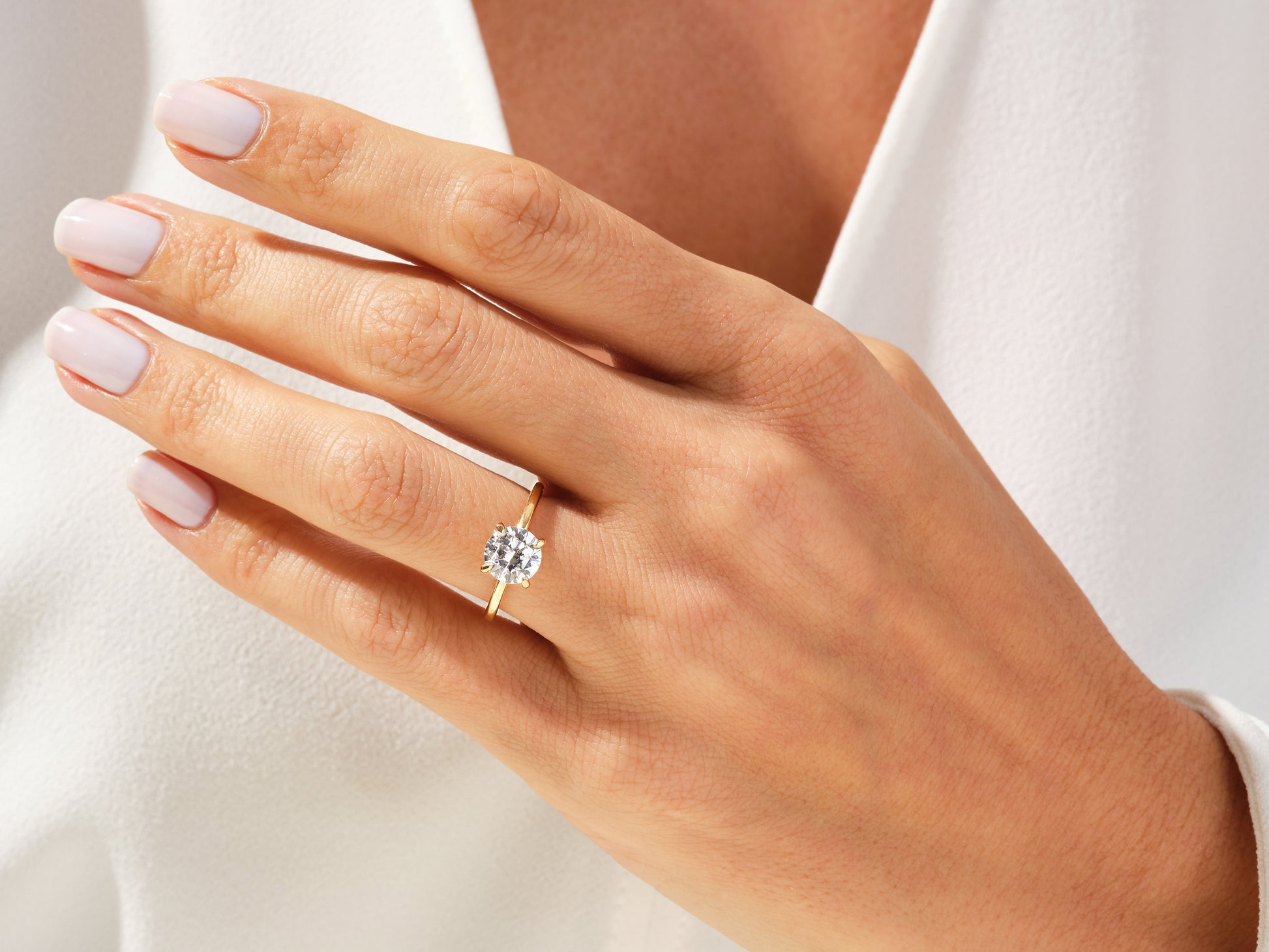 4-Prong Solitaire Round Cut Lab Grown Diamond Engagement Ring (1.50 CT)