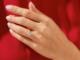 4-Prong Round Lab Grown Diamond Solitaire Bridal Set with Chevron Simulated Diamond Band (1.50 CT)