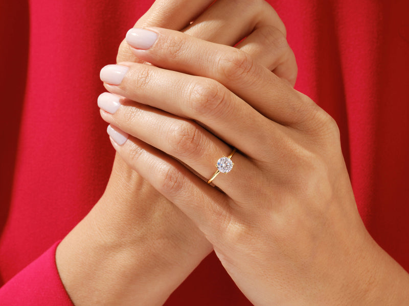 4-Prong Round Solitaire Lab Grown Diamond Bridal Set (1.50 CT)