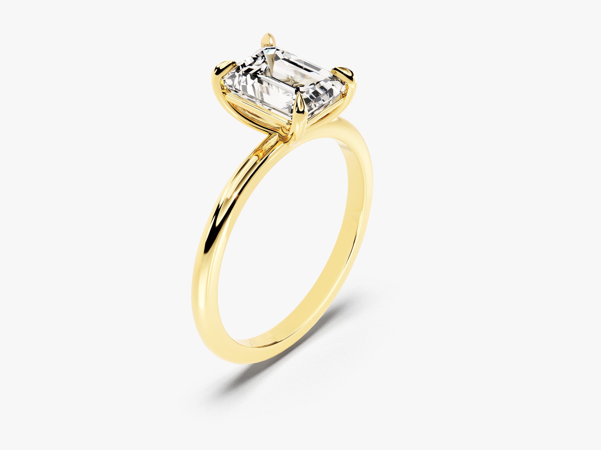 Emerald Cut Solitaire Moissanite Engagement Ring (1.50 CT)