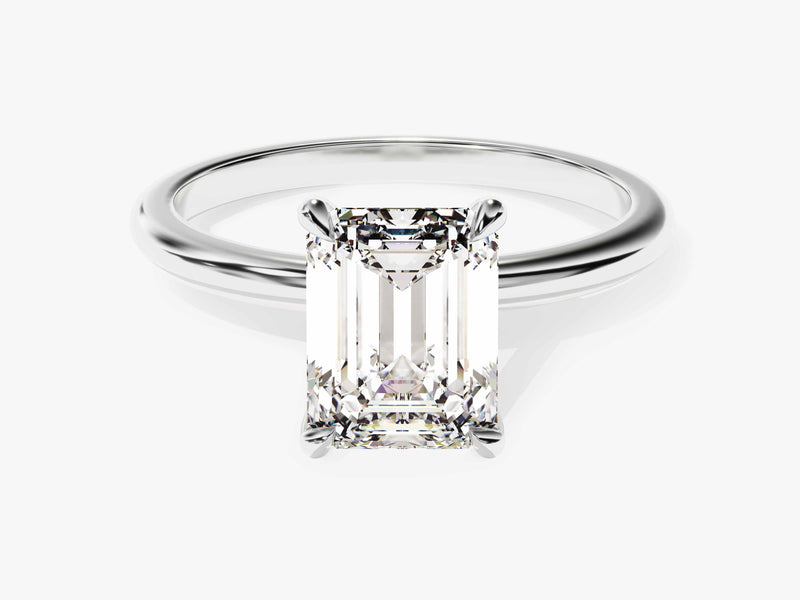 Emerald Cut Solitaire Moissanite Engagement Ring (2.00 CT)