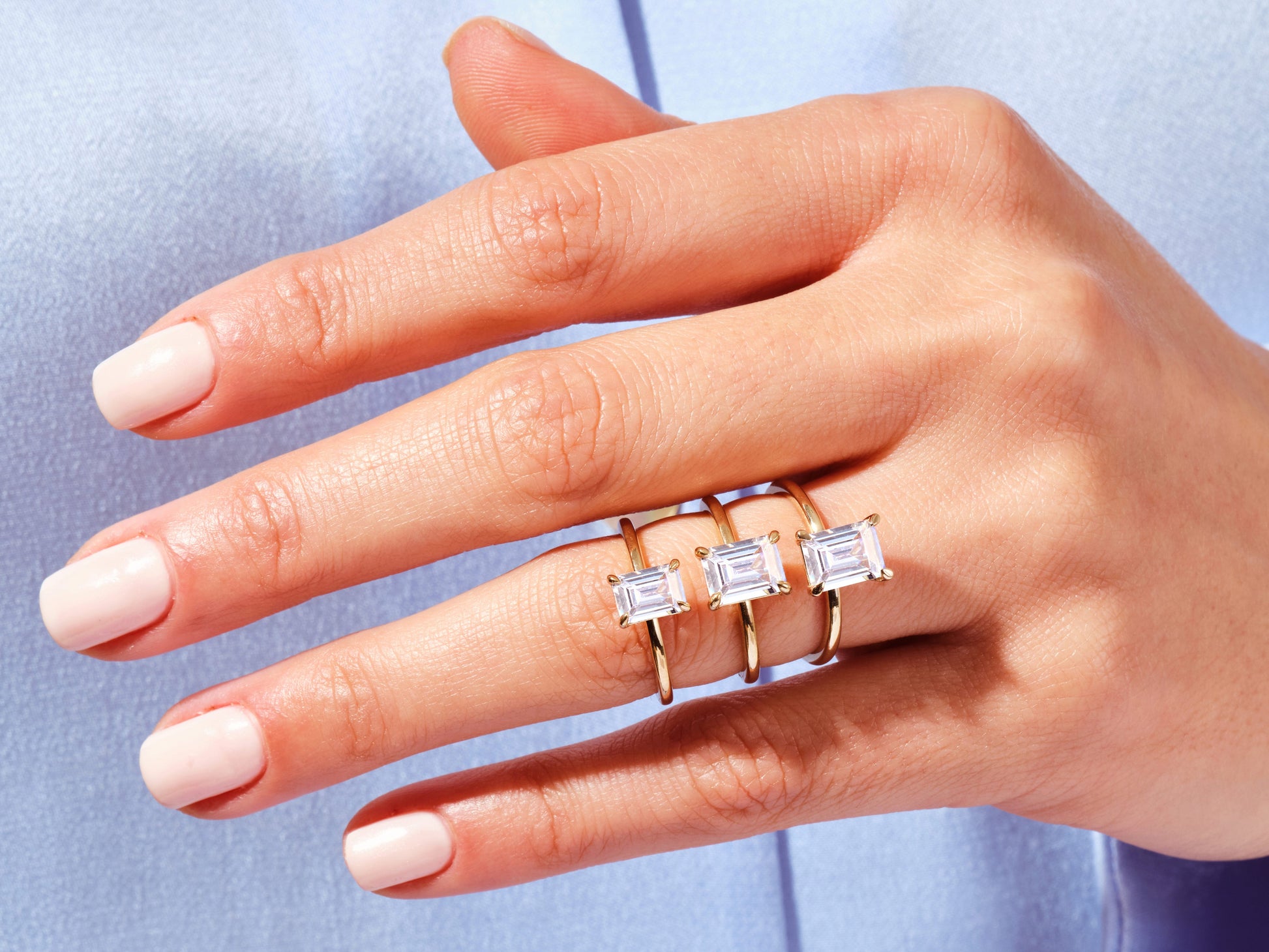 Emerald Cut Solitaire Moissanite Engagement Ring (1.50 CT)