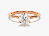 6-Prong Solitaire Round Cut Lab Grown Diamond Engagement Ring (1.00 CT)