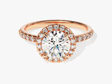 Round Cut Moissanite Round Halo Engagement Ring (1.00 CT)