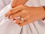 Round Cut Moissanite Cushion Halo Engagement Ring (1.00 CT)