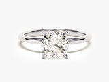 Cushion Cut Solitaire Moissanite Engagement Ring (2.00 CT)