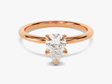 Pear Cut Solitaire Lab Grown Diamond Engagement Ring (1.00 CT)