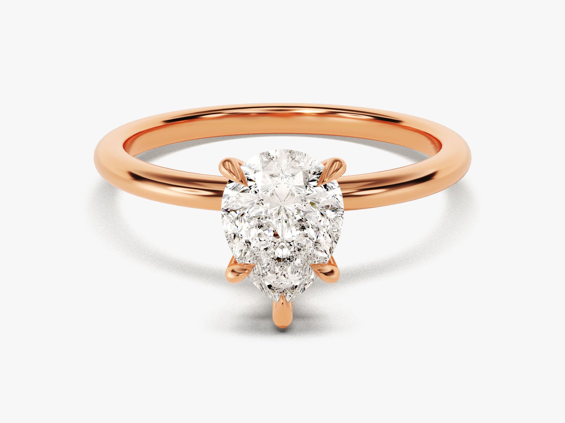 Pear Cut Solitaire Moissanite Engagement Ring (1.50 CT)