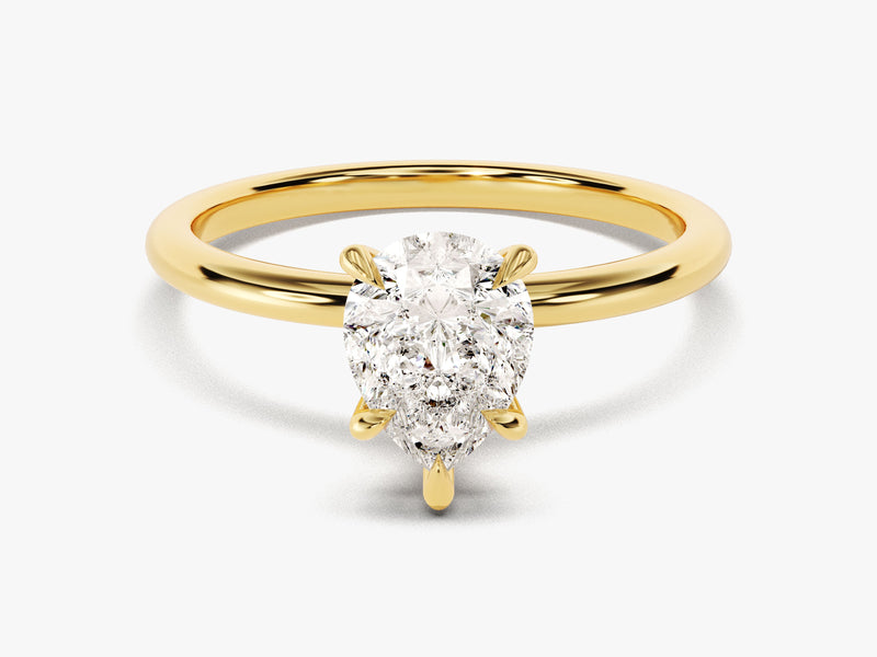 Pear Cut Solitaire Lab Grown Diamond Engagement Ring (1.50 CT)