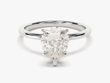 Pear Cut Solitaire Lab Grown Diamond Engagement Ring (2.00 CT)