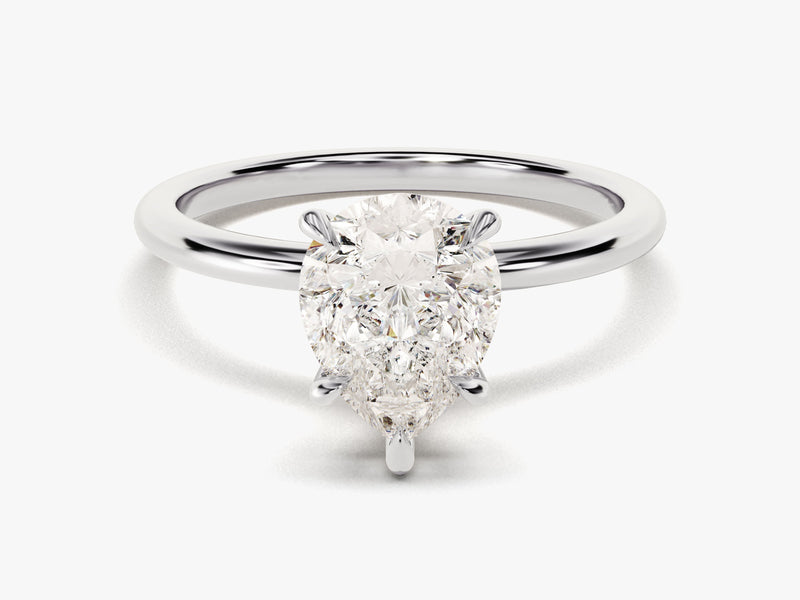 Pear Cut Solitaire Lab Grown Diamond Engagement Ring (2.00 CT)