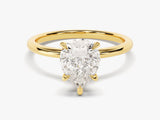 Pear Cut Solitaire Moissanite Engagement Ring (2.00 CT)