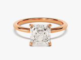 Asscher Cut Solitaire Moissanite Engagement Ring (2.00 CT)