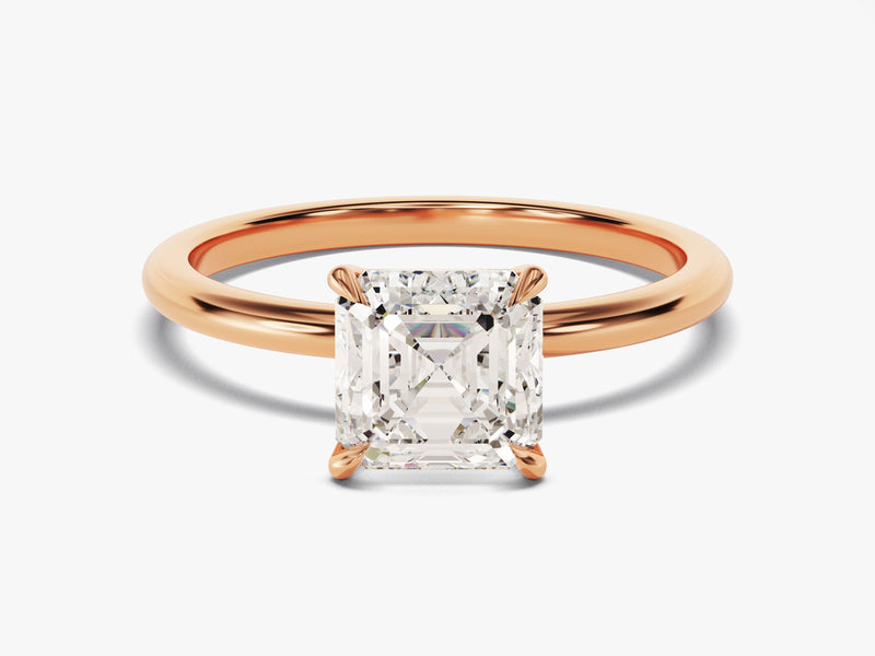 Asscher Cut Solitaire Lab Grown Diamond Engagement Ring (1.50 CT)