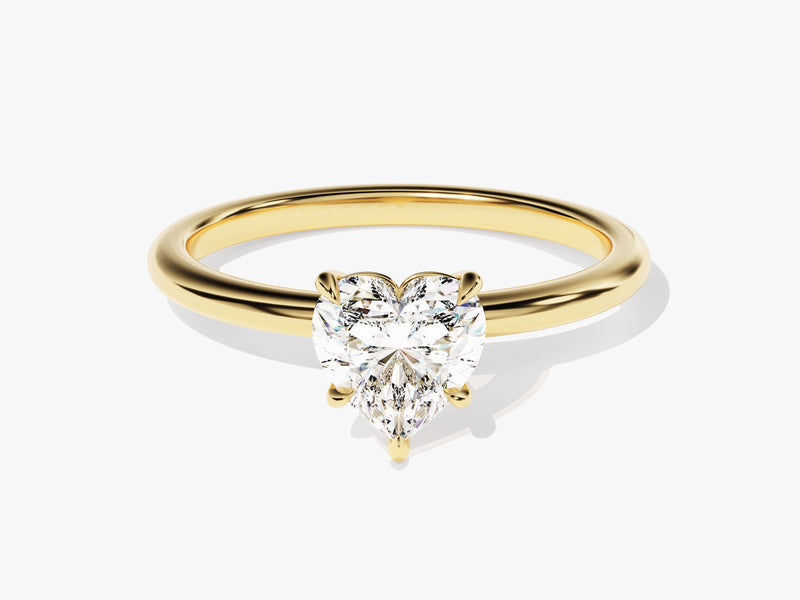 Heart Cut Solitaire Lab Grown Diamond Engagement Ring (1.00 CT)