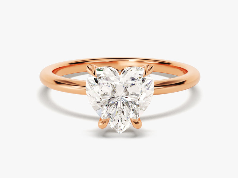 Heart Cut Solitaire Lab Grown Diamond Engagement Ring (2.00 CT)