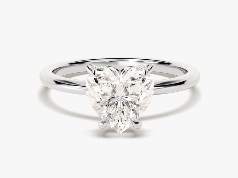 Heart Cut Solitaire Lab Grown Diamond Engagement Ring (2.00 CT)