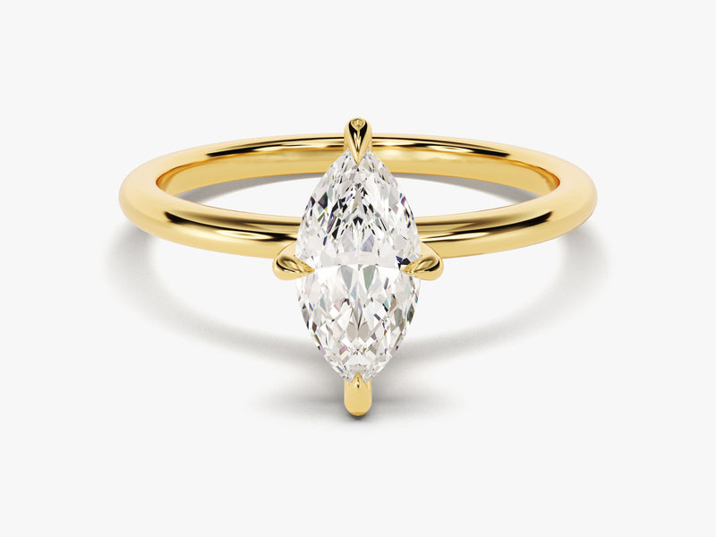 Marquise Cut Solitaire Moissanite Engagement Ring (1.00 CT)