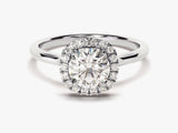 Cushion Shaped Halo Lab Grown Diamond Engagement Ring (1.00 CT)