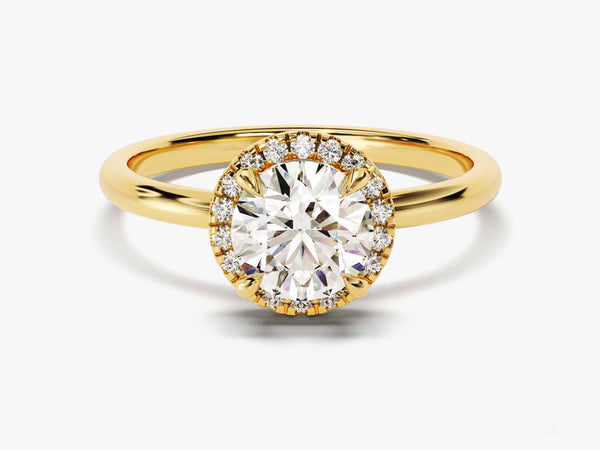 Round Halo Lab Grown Diamond Engagement Ring (1.00 CT)