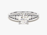 Pave Crown Lab Grown Diamond Engagement Ring (1.00 CT)