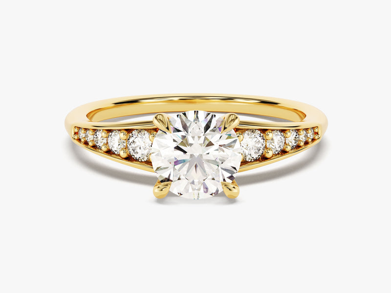 Pave Crown Lab Grown Diamond Engagement Ring (1.00 CT)