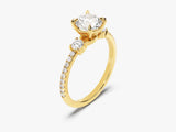 Micropave Trio Lab Grown Diamond Engagement Ring (1.00 CT)