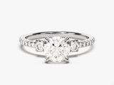 Micropave Trio Moissanite Engagement Ring (1.00 CT)