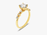 Milgrain Sidestone Lab Grown Diamond Engagement Ring (1.00 CT)